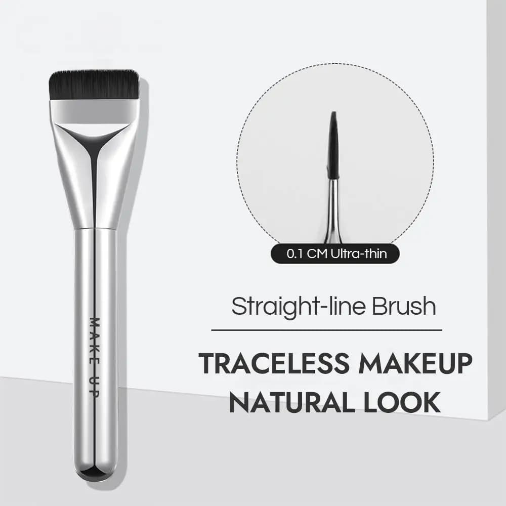 Pennello per fondotinta a testa piatta Pennello per maschera allargato Strumento di bellezza per trucco leggero Pennello per trucco liscio e senza traccia