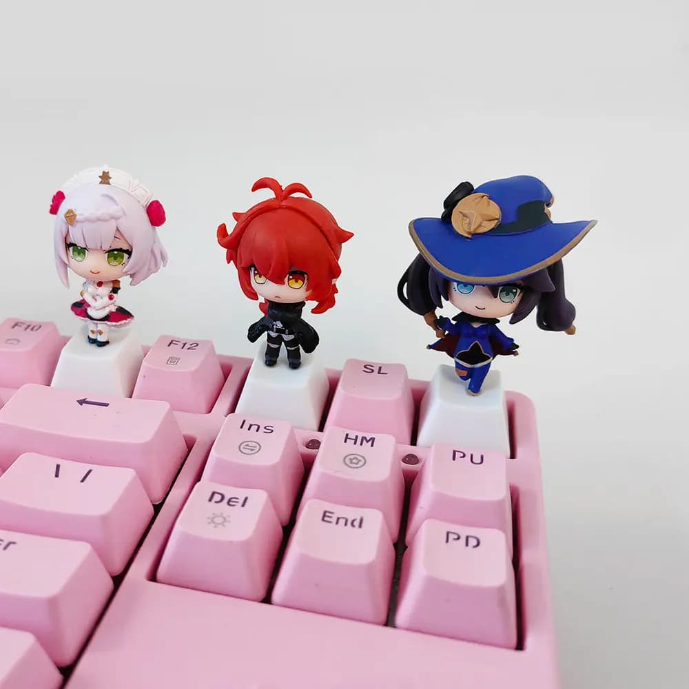 Diy Self Made Genshin Impact Hu Tao Mechanical Keyboard Keys Cross-Axis Mechanical Keyboard Pc Personalized Keycaps Gift Toy
