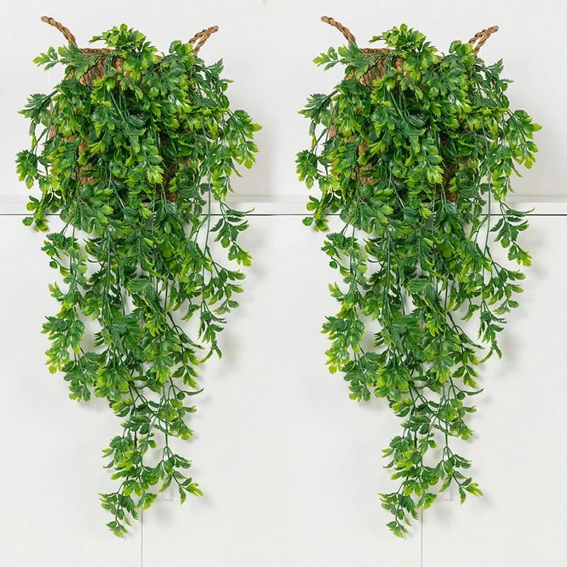 Artificial Ivy Hanging Vine Plastic Plants Grass Leaves for Home Indoor Outdoor Garden Door Wall Wedding Party DIY Decoration