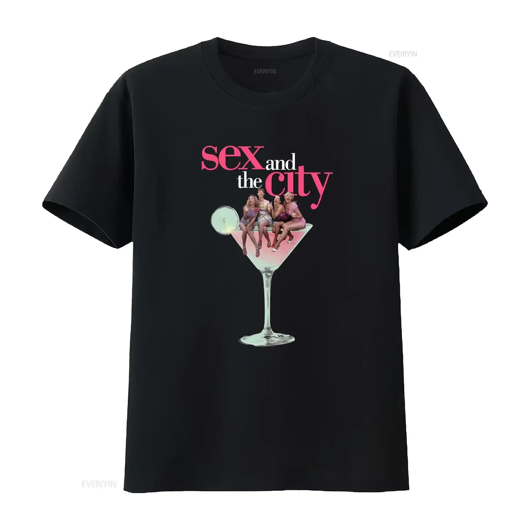 T-shirt Sex and the City: Design elegante per i fan della serie TV e della pop culture, stile vintage, morbido ed elasticizzato, da uomo