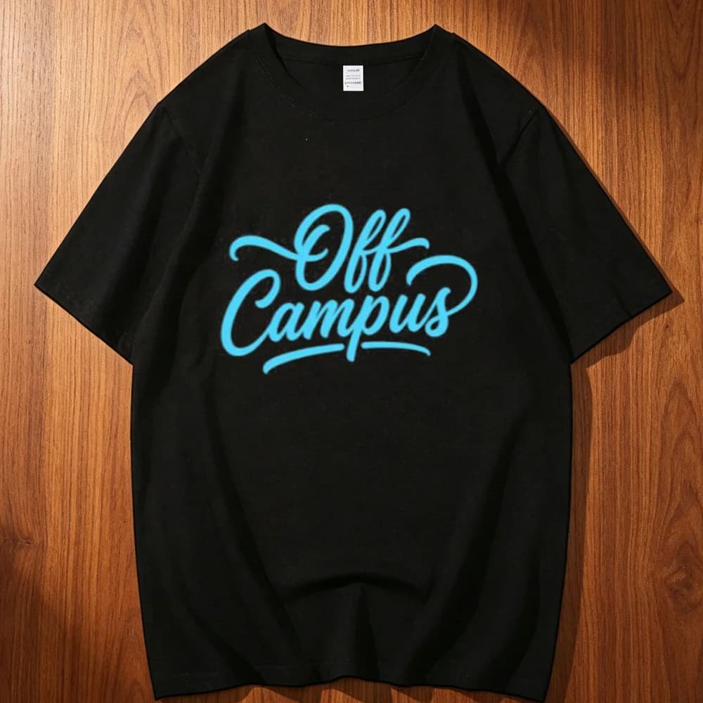 Off Campus cotton tshirt teen anime University Vintage 2000s kawaii 80s t shirt Pop Culture Classic Trendy Breathable Pastel