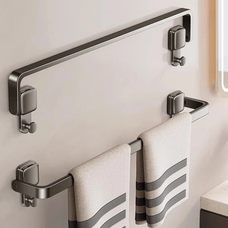 Portasciugamani a ventosa a parete 30/40/50 cm Portasciugamani senza trapano Portasciugamani da bagno Accessori per il bagno di casa Salvaspazio