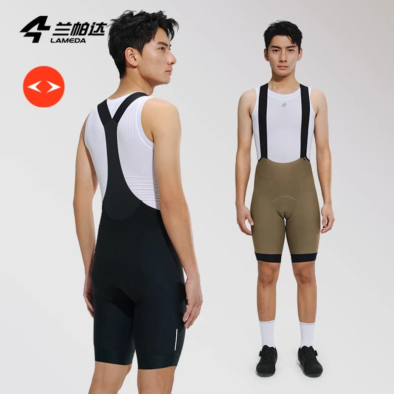 Lameda Pantaloncini da ciclismo da uomo Tessuto Lyrca Resistente alla lavaggio Resistente allo sbiadimento Abbigliamento da ciclismo per uomo Pantaloncini con bretelle Pantaloncini ad asciugatura rapida