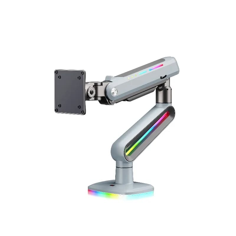 Supporto Robotico F6-XV Nero in Alluminio per Monitor Singolo 32-60 Pollici, Senza Molla, con Inclinazione a 90°, Nuovo Design Esclusivo