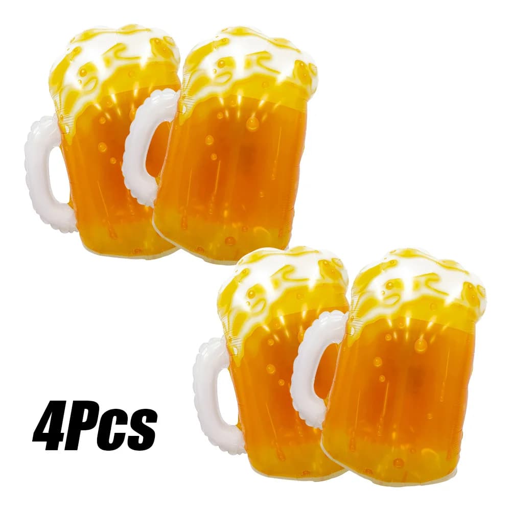 Set di tazze da birra da 4 pezzi, palloncini per tazze di birra, palloncini foil per tazze di birra, adatti per l'Oktoberfest, feste a tema, palloncini decorativi per riunioni di amici