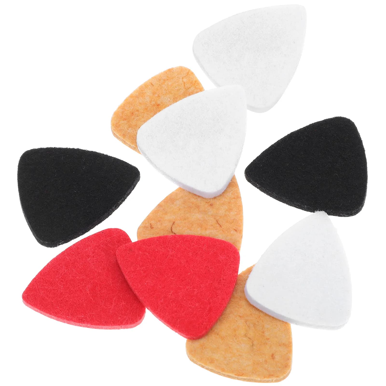 10Pcs Premium Felt Guitar Picks for Acoustic Electric Guitar Ukulele Mellow Sound Non Scratch Comfortable Smooth Grip Plectrums
