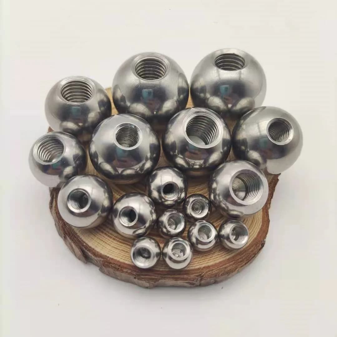 1 pz M2 M3 M4 M5 M6 M8 M10 M12 Filettatura Mezza Foro Metrico In Acciaio Inox Sfere di Perforazione Filettatura Femmina Foro Cieco Sfera Liscia Perlina