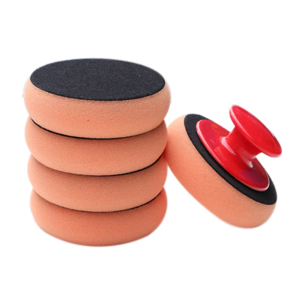 6 pezzi tampone applicatore impugnatura con impugnatura elettrica lavaggio auto cera lucidatura spugna tampone lucidatura spugna strumenti per la pulizia dell'auto