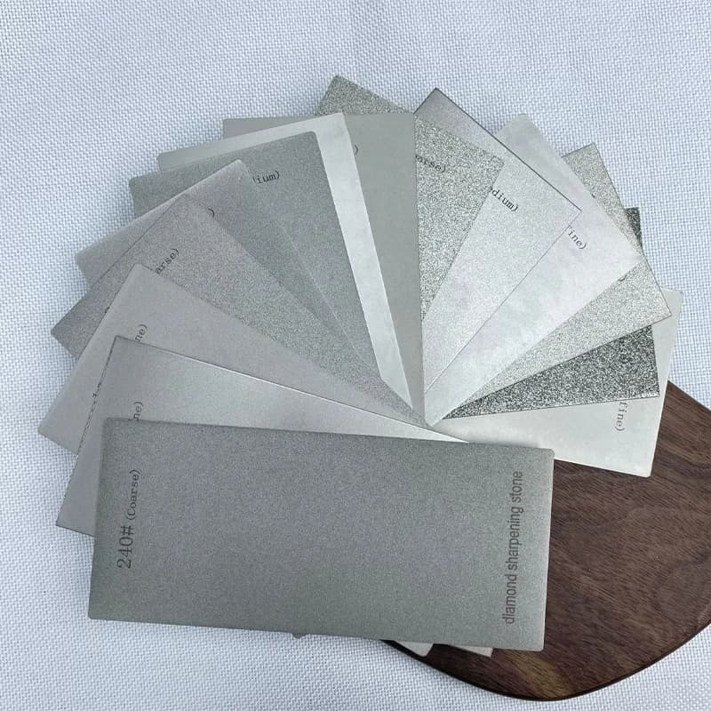 80-3000 # Affilacoltelli Professionale con Pietra Diamantata Multigrana, da Lavorazione Grossa a Fine, Strumento per Affilare Lame da Cucina