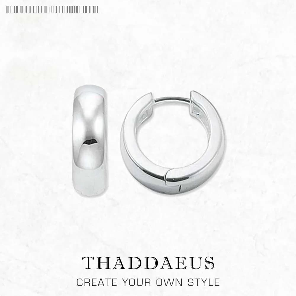 Orecchini a cerchio incernierati Regalo classico creolato in argento sterling massiccio 925, gioiello raffinato alla moda glamour in stile europeo per le donne