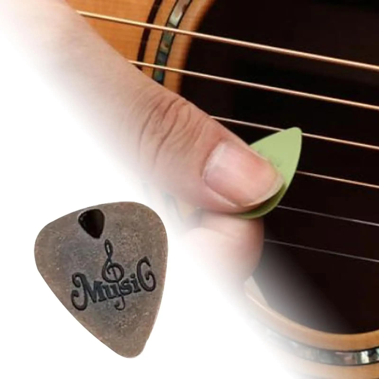 Thick Guitar Pick Hard Grip Smooth Attack Teardrop Plectrum Bright Tone Accessory for Electric Guitar Lead