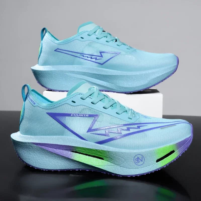Scarpe da Corsa con Piastra in Carbonio per Maratona, Sneakers Sportive Traspiranti e Leggere per Uomo e Donna