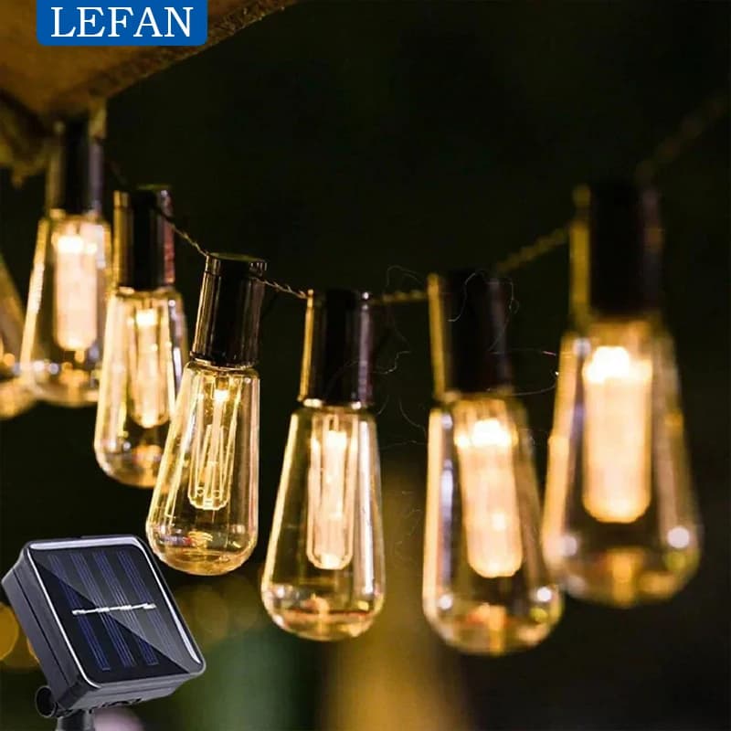 Morden Led Luci solari per esterni Luci da giardino impermeabili per patio per decorazioni natalizie all'aperto Ghirlanda Mobili Fata L