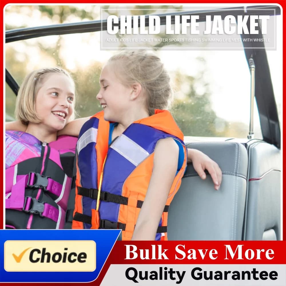 Wear- for Life Vest for Life Vest with Whistle Adjustable Size Fishing Swimming Water Sports for Life Jacket Boating Surfing