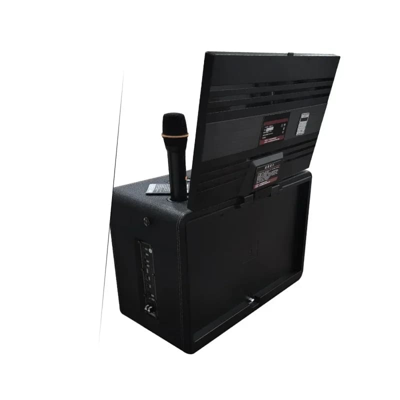 Macchina per karaoke portatile per Smart TV e Home Theater, Wi-Fi, Bluetooth, schermo touch HD da 21'', altoparlante