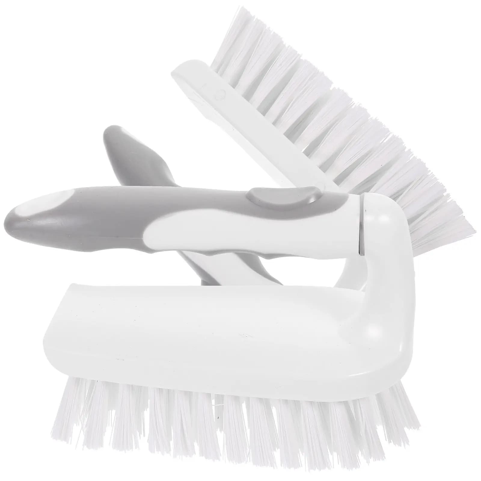 Set di 2 Spazzole in Ferro per Bucato con Manico Ergonomico e Setole Dense per Scarpe, Pavimenti, Vasca da Bagno, Strumenti di Pulizia Multiuso