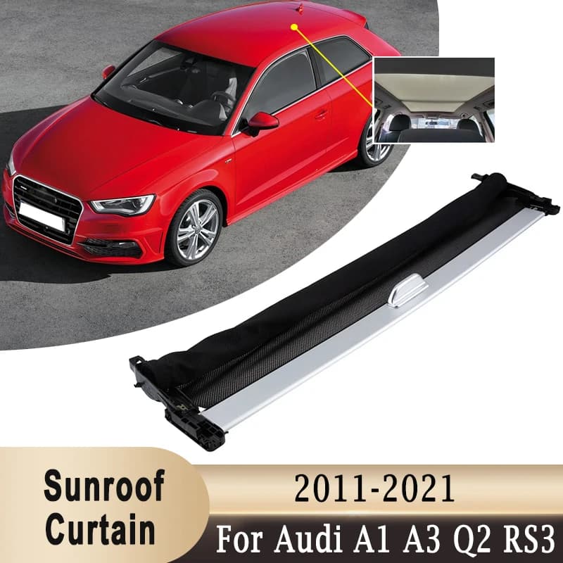 8VD 877307 Auto Panoramica Tetto Apribile Elettrico Tenda Lucernario Parasole Copertura per Audi A1 A3 2013—2018 Q2 RS3 2017--2021 8X 0877307