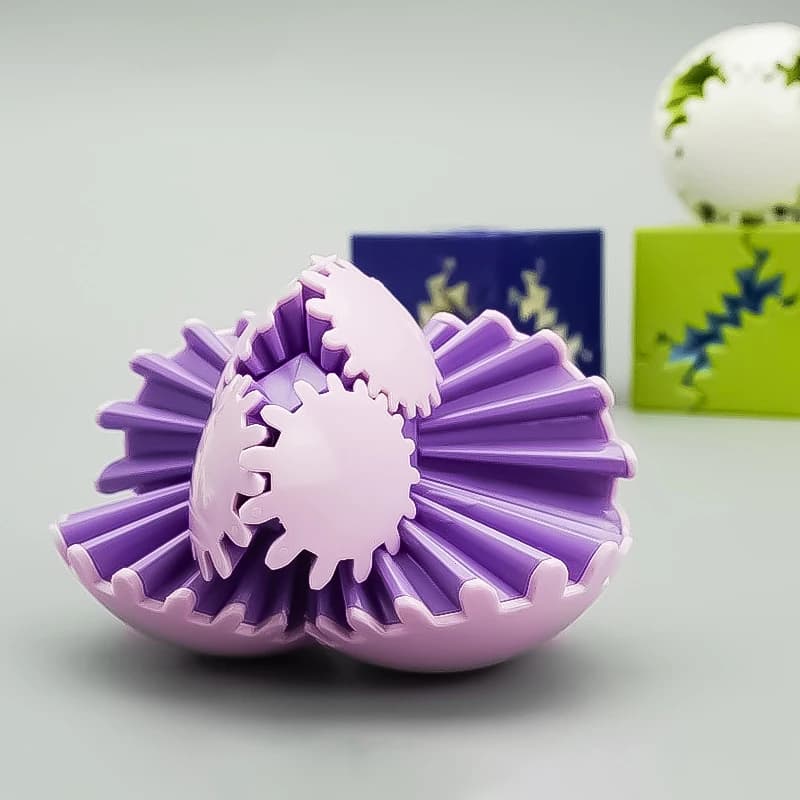 Sfera e Cubo Trasformabili Creativi con Ingranaggi 3D, Spinner Rotante per Adulti e Bambini, Antistress e Rilassante