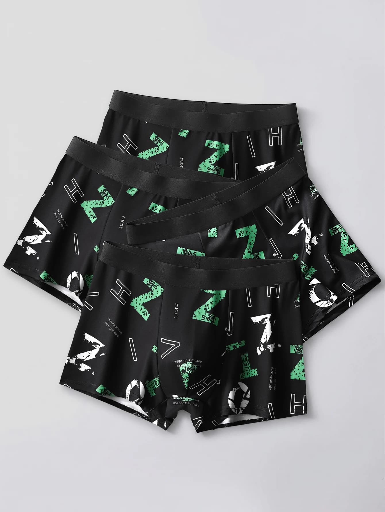 Set di 4 Pezzi di Intimo Sportivo Casual da Uomo, Boxer Morbidi, Traspiranti, Alla Moda e Confortevoli