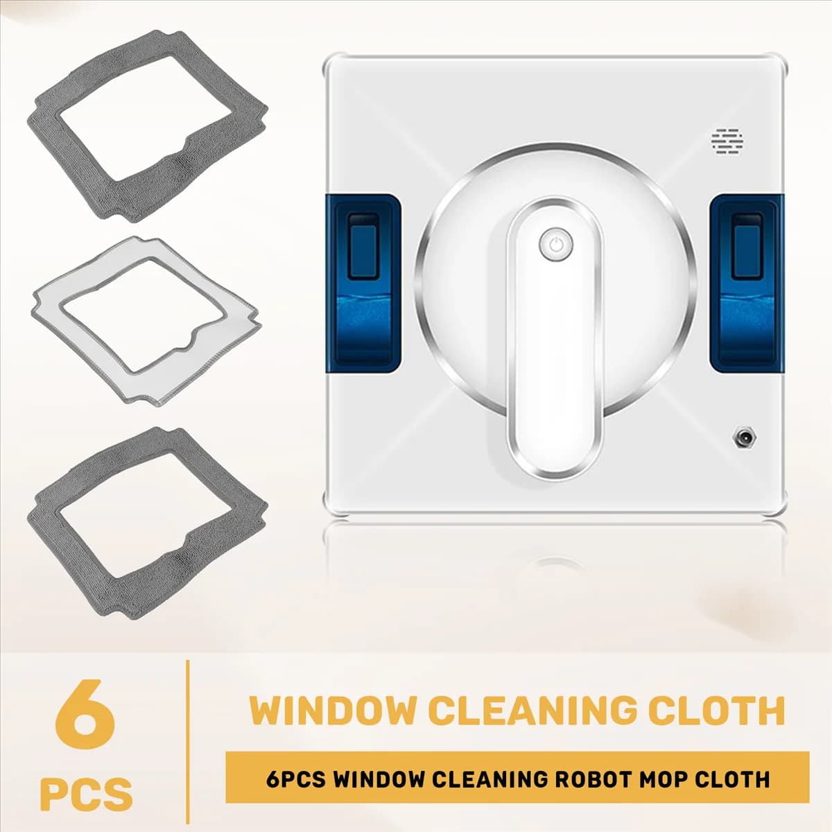 6PCS Robot per la pulizia delle finestre Mop Panno per la pulizia Straccio Asciugamano Panno per la polvere Panno per la pulizia per LIECTROUX YW509 B20