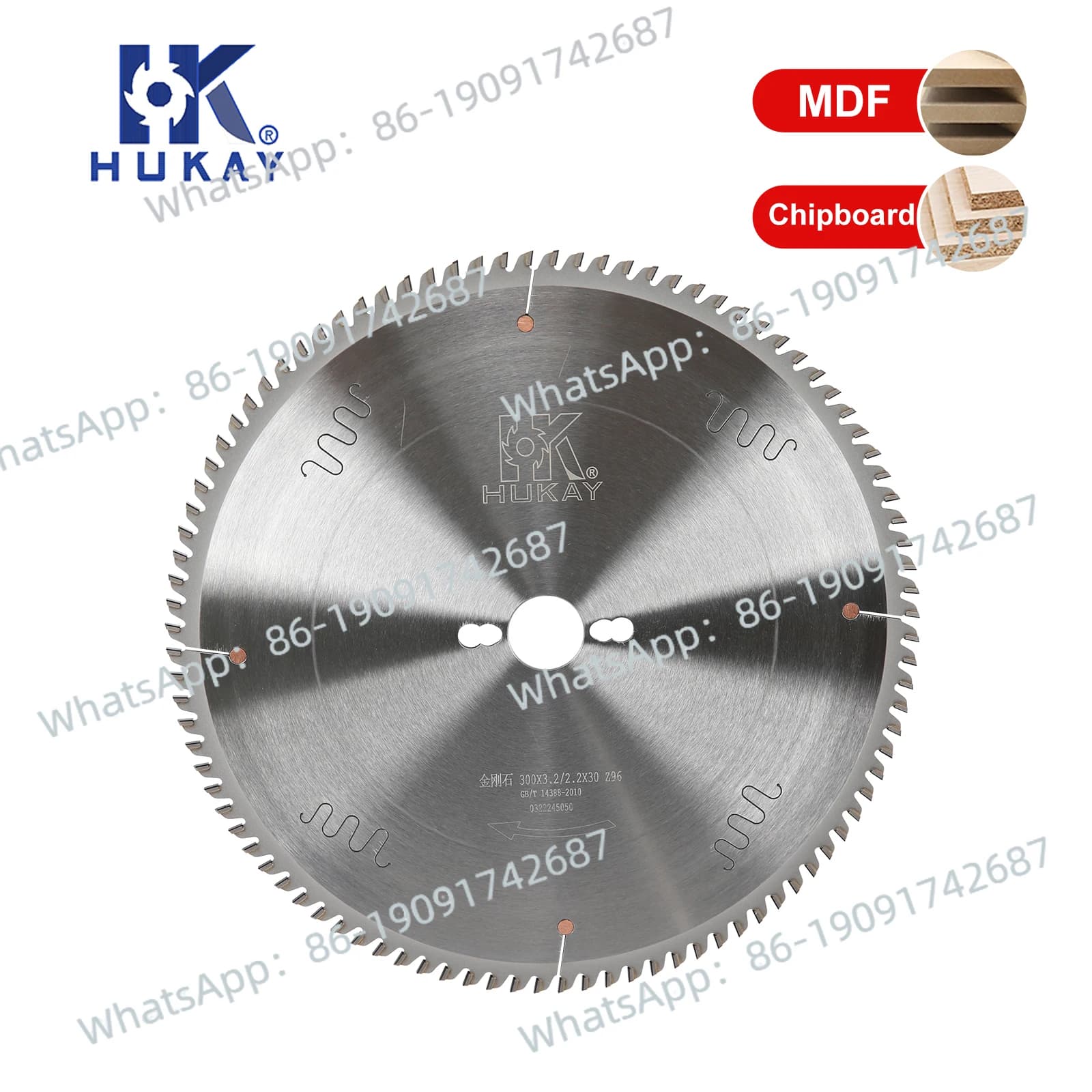 Diamond Tipped 300mm 96T PCD Saw Disc High Speed Cutting Disc Woodworking MDF Plywood Melamine Board Low Noise Durable Saw Blade