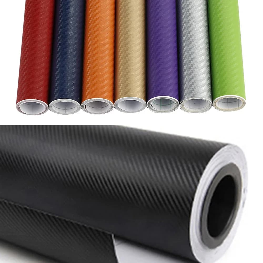 50 cm di larghezza 3D pellicola in vinile in fibra di carbonio 3M adesivi per auto impermeabile fai da te auto veicolo moto avvolgimento per auto rotolo decorazione accessori