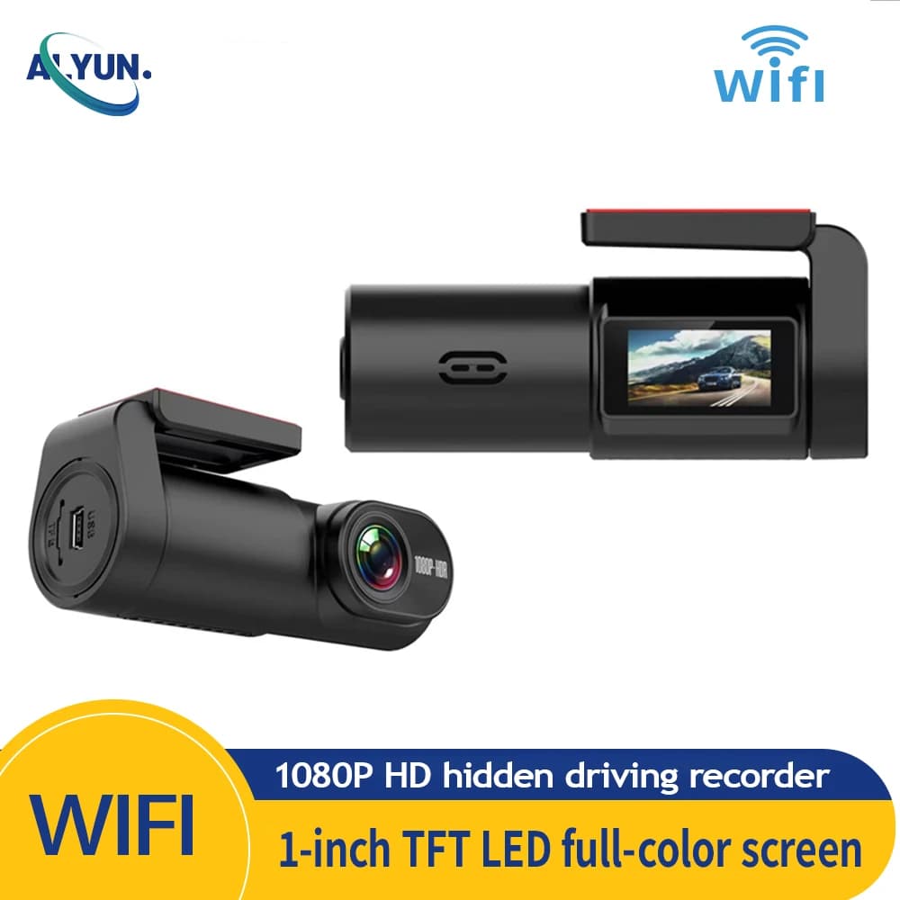 1080P DVR Dash Cam Mini nascosto schermo TFT da 1 pollice Mobile WiFi app car WDR videoregistratore visione notturna