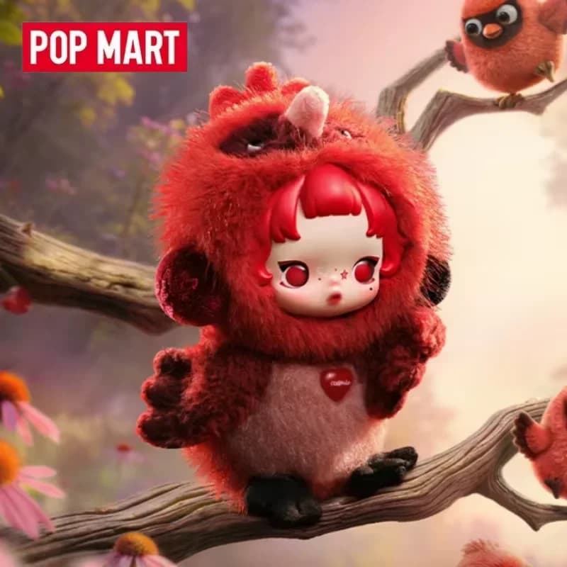 POP MART Serie Dear Birds Ciondolo in Vinile Peluche Blind Box Mystery Box Busta a Sorpresa Giocattoli Ornamento da Scrivania Collezione Figure Anime