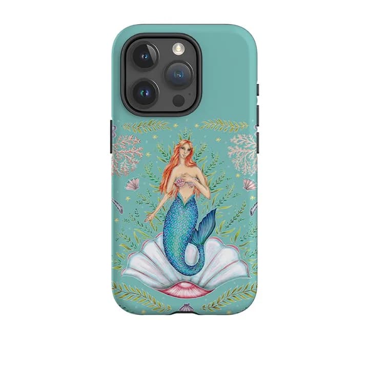 Mermaid Phone Case for iPhone 17 16 15 14 13 12 11 X XS XR XSMAX 7 8 Air Pro Max Plus Luxury Double-layer Back Cover