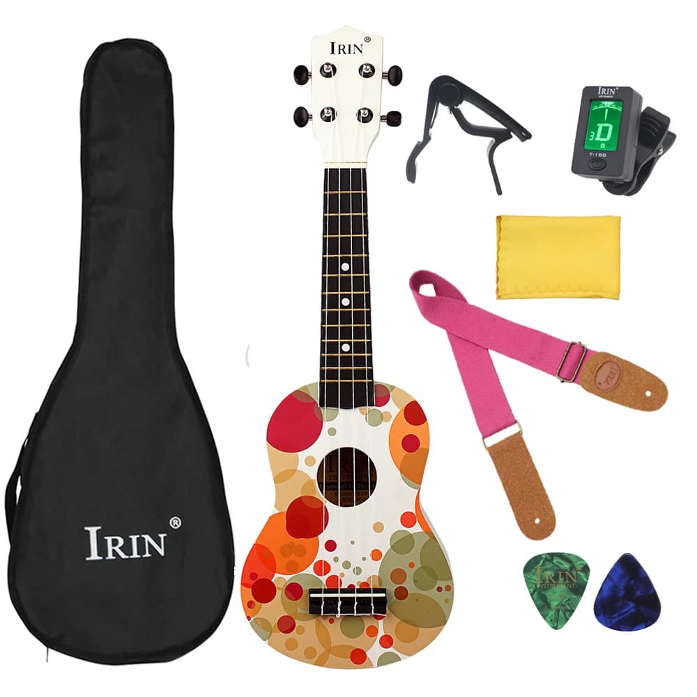 21 pollici Ukulele professionale 4 corde chitarra Sapele Guitarra Ukulele con custodia accordatore Capo Strap Picks accessori per chitarra