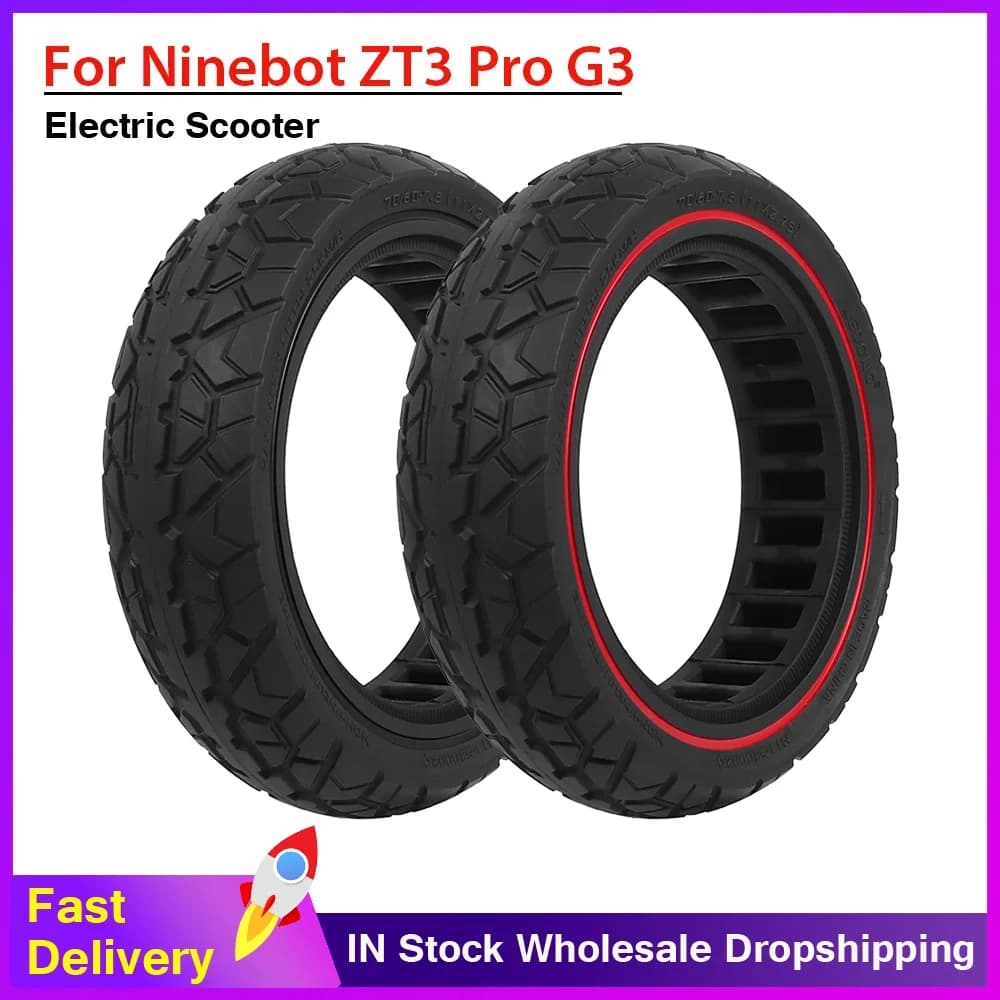 Pneumatico solido ammortizzante a nido d'ape 70/60-7.5 per scooter elettrico Ninebot ZT3 Pro /G3 Parte antiscivolo per pneumatici fuoristrada da 10 pollici
