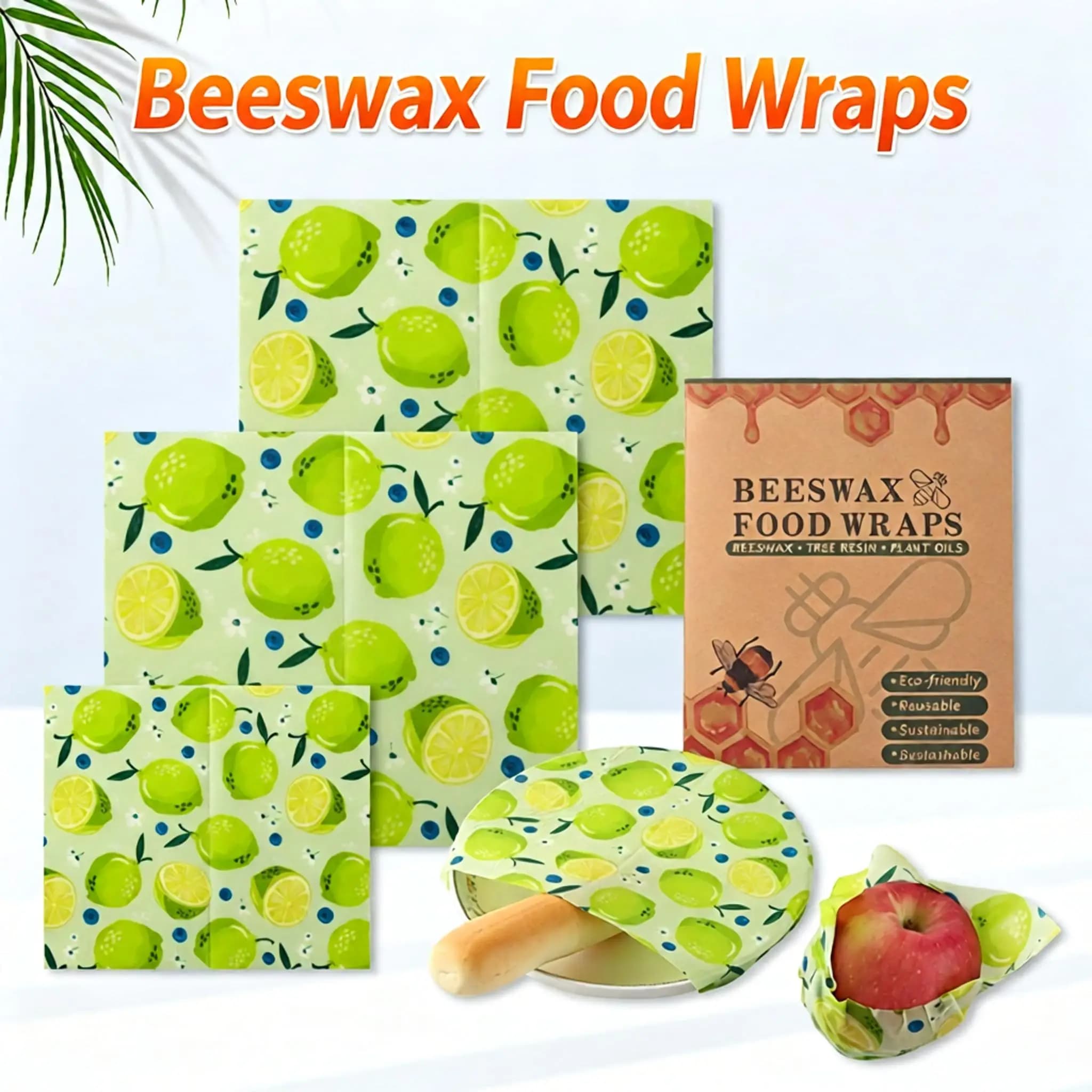 Cera d'api Involucro alimentare Carta alimentare Imballaggio alimentare riciclabile Panno di cotone Articolo caldo transfrontaliero Amazon con certificazione