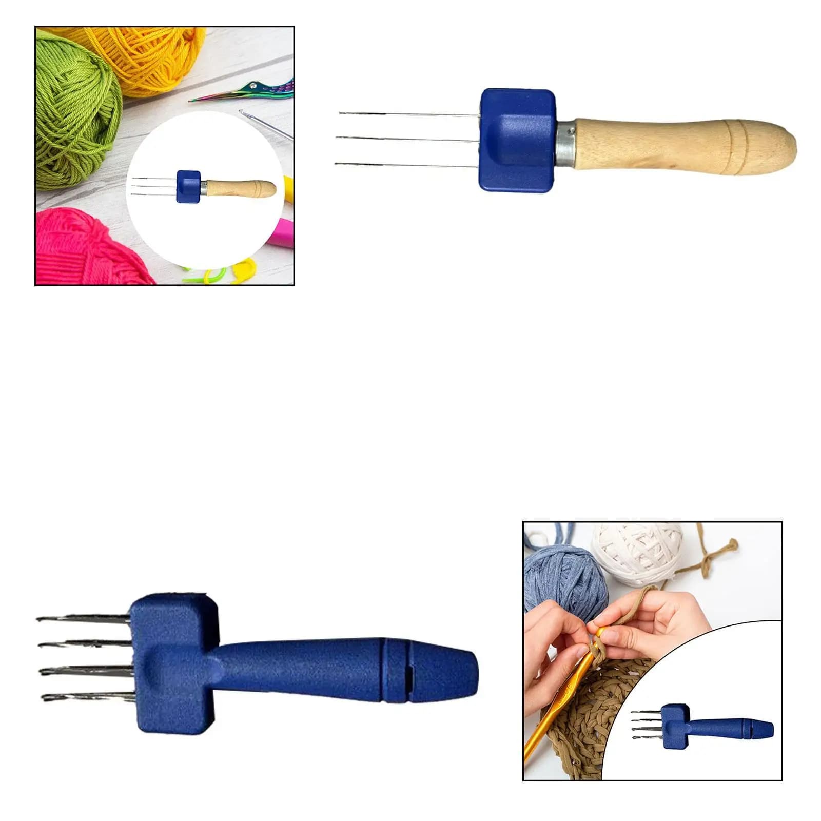 Strumento in Legno per Creare Cordoncini, Accessorio Creativo per Uncinetto, Ideale per Progetti di Tessitura e Bordatura Fai-da-Te