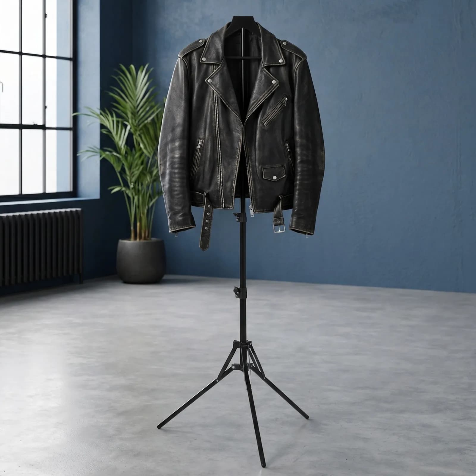 Adjustable Shirt Display Stand 27.6-63Inch Foldable Steamer Garment Rack Tripod Base Mannequin Torso Clothes Display Retail