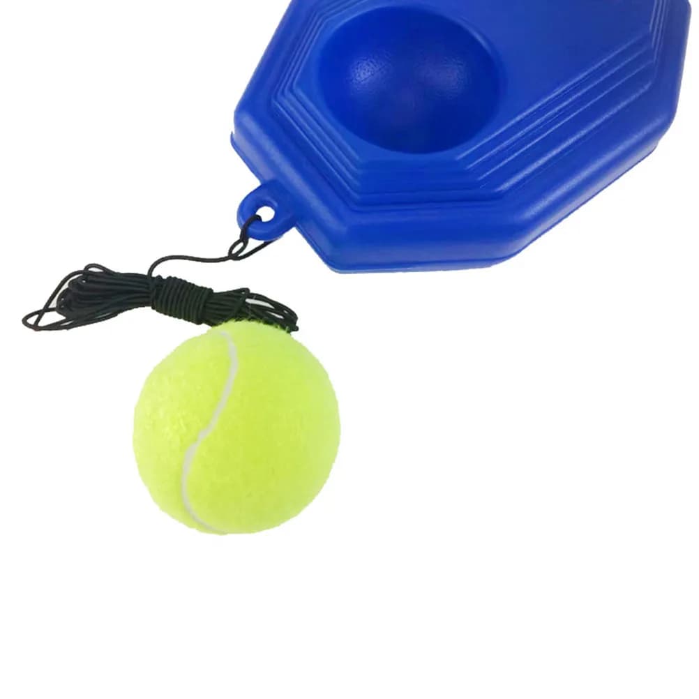 Base per Allenamento Tennis Singolo, Attrezzo per Pratica Individuale con Corda Elastica Blu Portatile