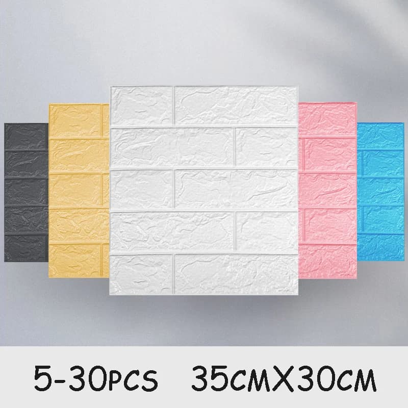 5-30 pcs 35 cm * 30 cm FAI FROM TE Self-adhesive 3D Wall decals For the Bedroom Waterproof Home Decorations Background Brick foam wallpaper