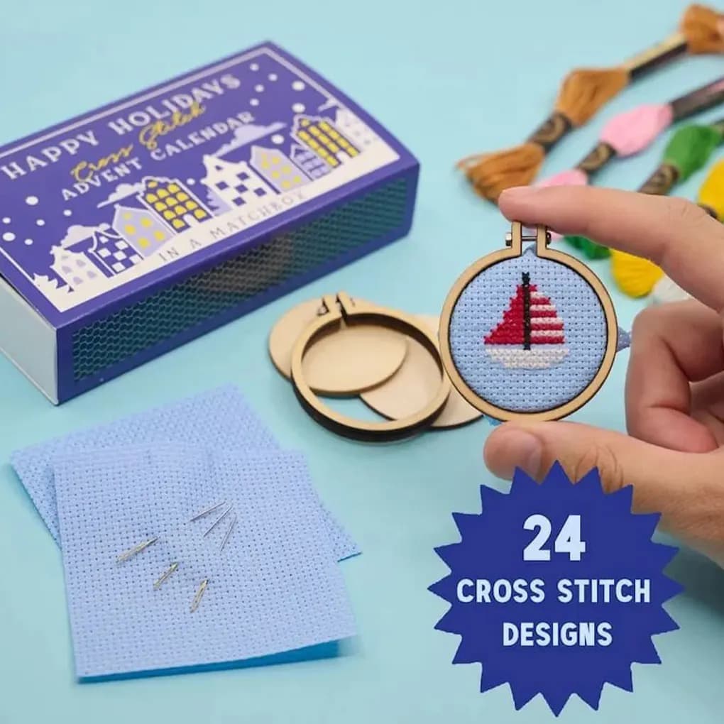 Kit da ricamo per principianti Bellissimi disegni a punto croce Mini progetto punto croce Kit da cucito rosso