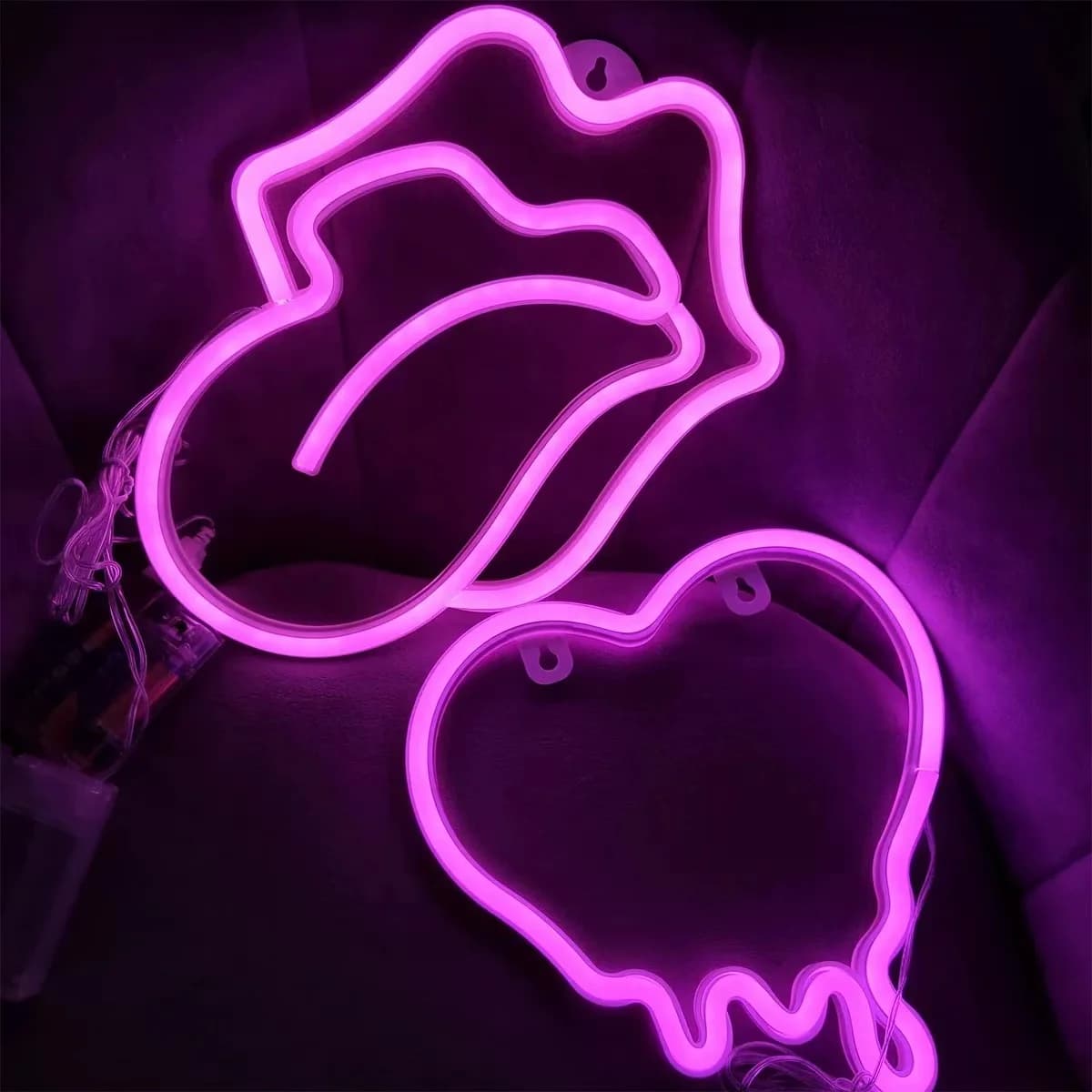 LED Bocca Labbro Insegna al neon Decorazione luminosa Lampada al neon per camera da letto Soggiorno Festa Decorazioni di San Valentino Regalo per bambini adulti