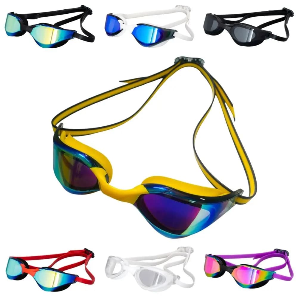HD Vision Adult Swimming Goggles Adjustable Electroplated Anti-fog Diving Goggles Wide View Leak-proof Swim Glasses Outdoor