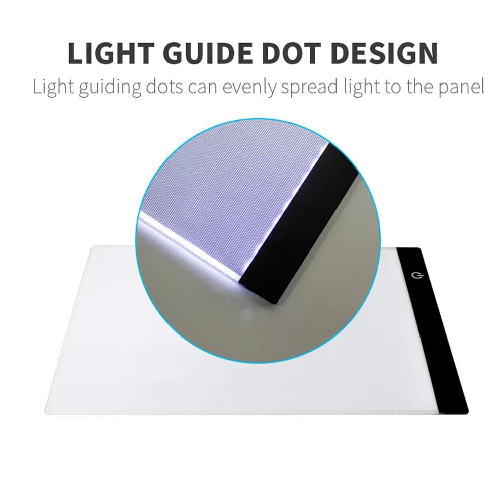Tavoletta Luminosa LED A5 Ultra-Sottile Portatile per Disegno, Alimentazione USB, Luce per la Cura degli Occhi, Senza Sfarfallio, Ecologica e alla Moda