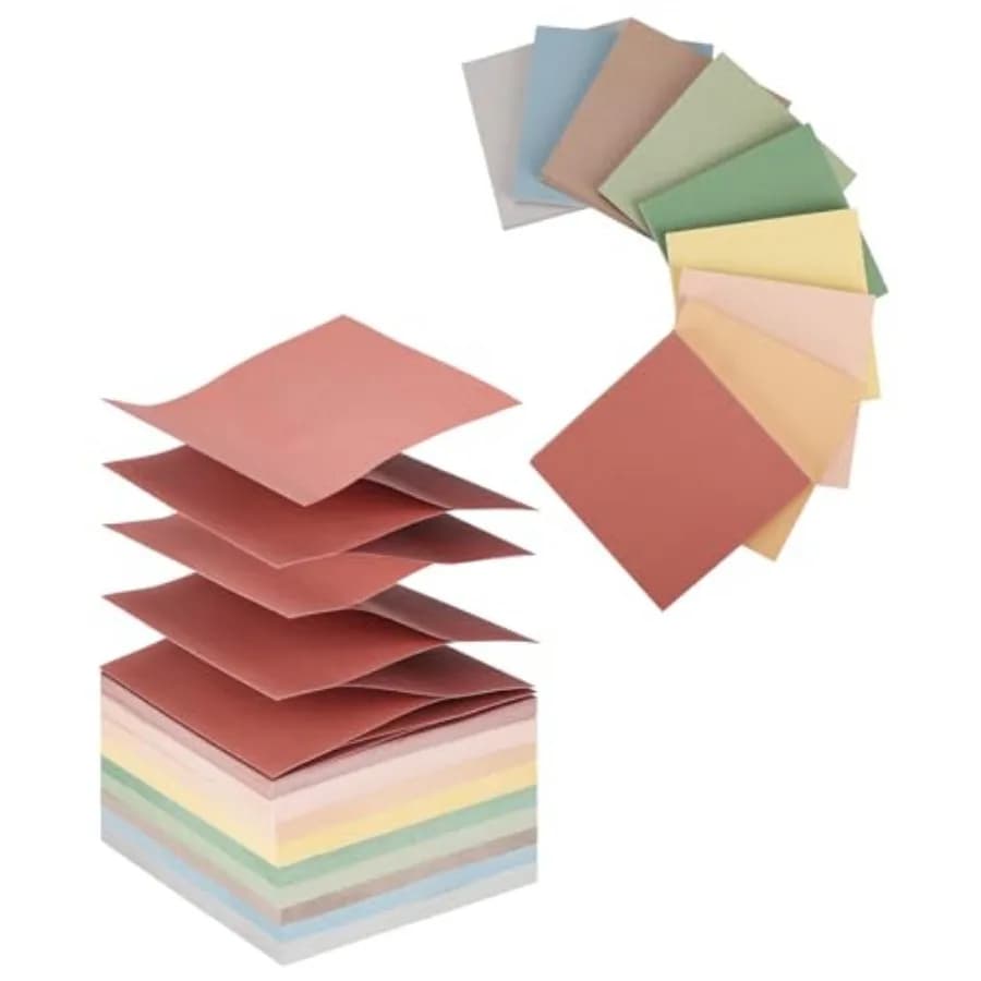 Blocchetti Adesivi Pop-Up 3x3, Ricariche da 18 Blocchetti, 900 Fogli, Colori Vintage, Memo Pad Autoadesivi per Dispenser, Perfetti per Casa e Ufficio