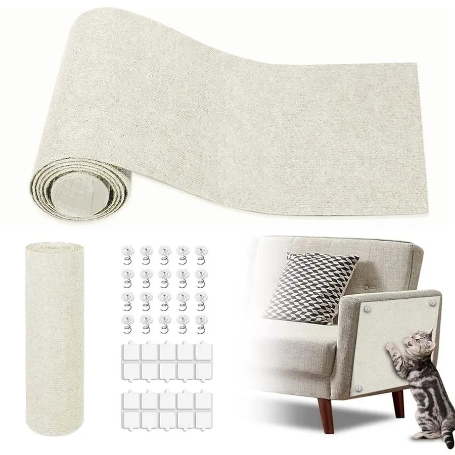 Tappetino antigraffio, 118,5x17,4 Protezione autoadesiva trimmer per mobili antigraffio per gatti, tappetino da parete antigraffio appiccicoso per gatti, copertura per gatti Towe