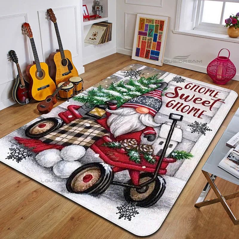 Cute Cat Dog Goblin Christmas Decorative Carpet Children's Bedroom Floor Pad Can Customize Rug Living Room Cushion Door Pad