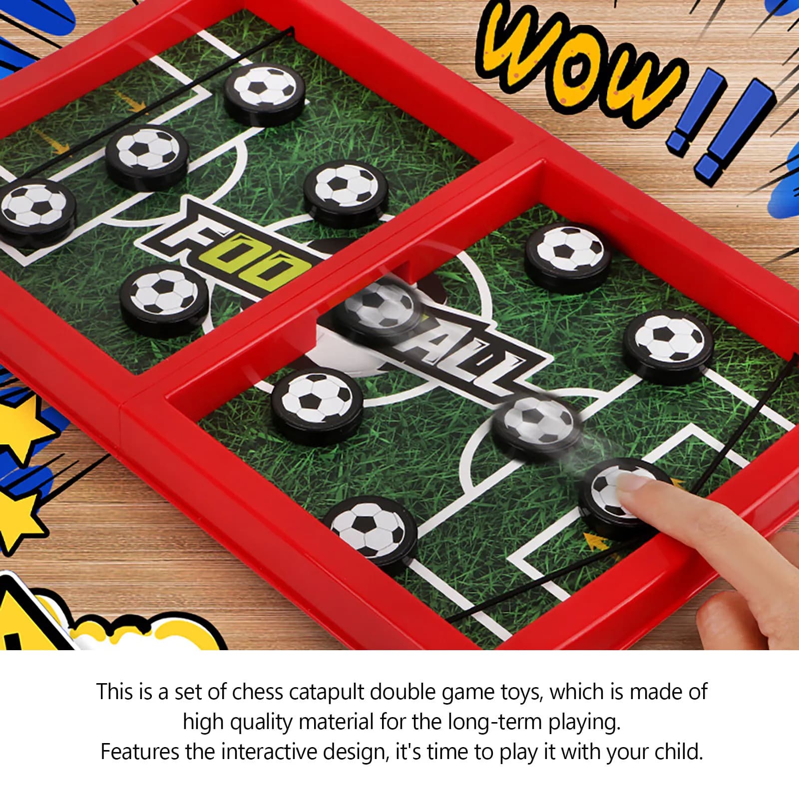 1Set Chess Catapult Game Set Interactive Double Ejection Board Game for Kids Adults Desktop Plaything Fine Polished Safe Design