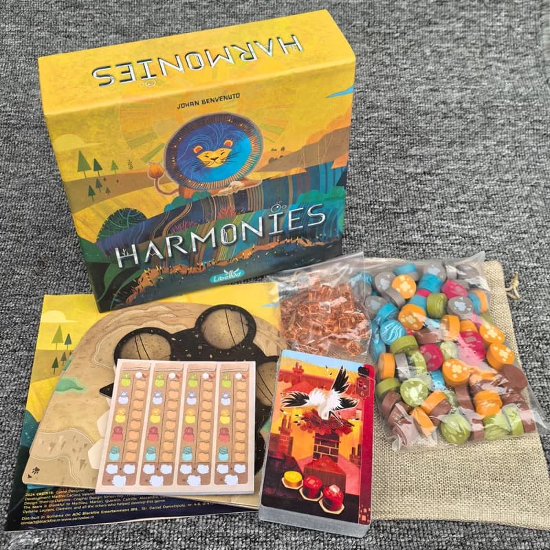 Gioco da tavolo Harmonies: Costruisci habitat della fauna selvatica, divertimento in famiglia con strategia creativa, giocattoli educativi per bambini e adulti dai 10 anni in su
