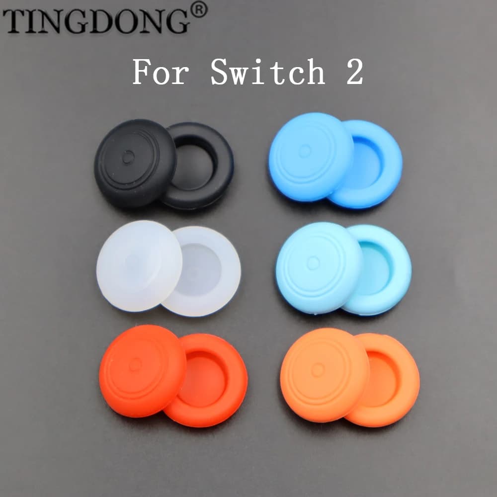Tappo per manopole joystick protettivo in gomma siliconica da 2 pezzi per copertura bilanciere Joy-Con controller Switch 2