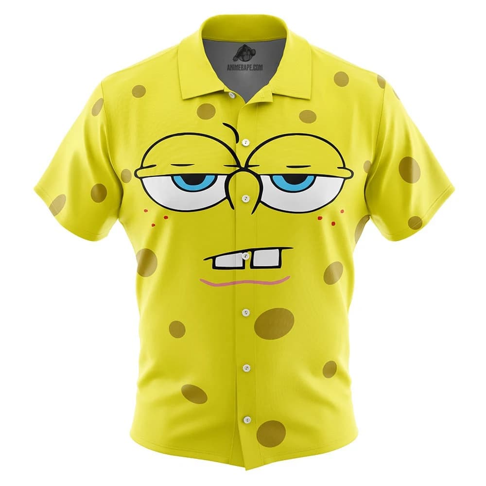 Nuova Camicia Hawaiana Estiva di SpongeBob SquarePants, T-shirt Casual Unisex per Adulti, T-shirt per Bambini, Pigiama da Casa