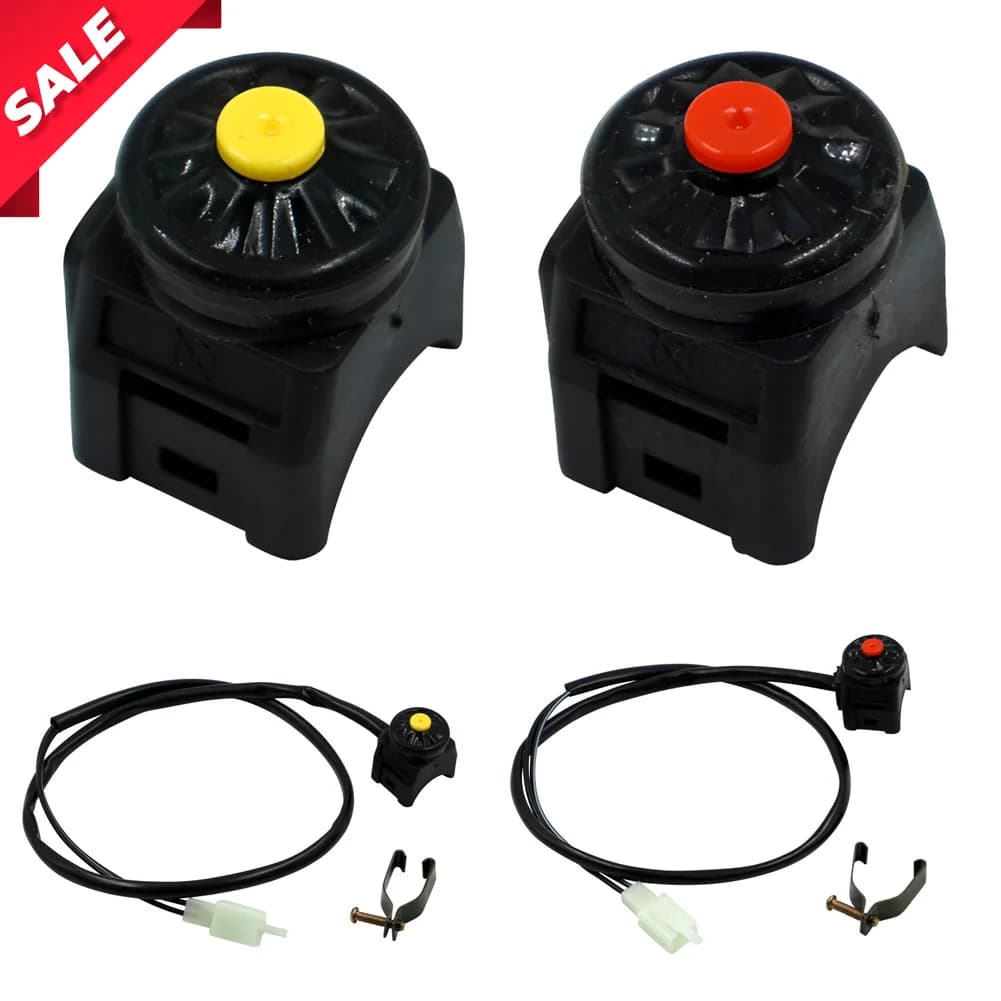 Motorcycle Kill Switch Red Push Button Horn Starter Control Switch Dirt Bike ATV UTV Dual Sport For 22mm Handlebar Mounted Bars