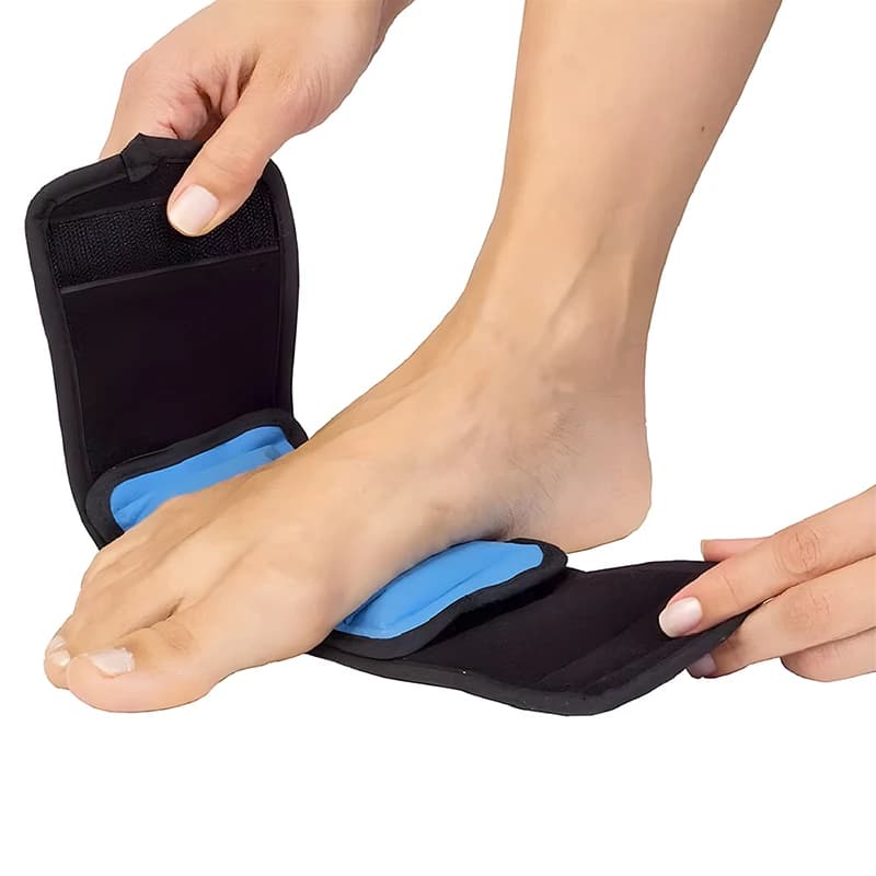 Piccolo impacco di supporto per impacco di ghiaccio in gel riutilizzabile per lesioni e sollievo dal dolore Avvolgimento per terapia del freddo per mani, arco del piede, polso, gomito