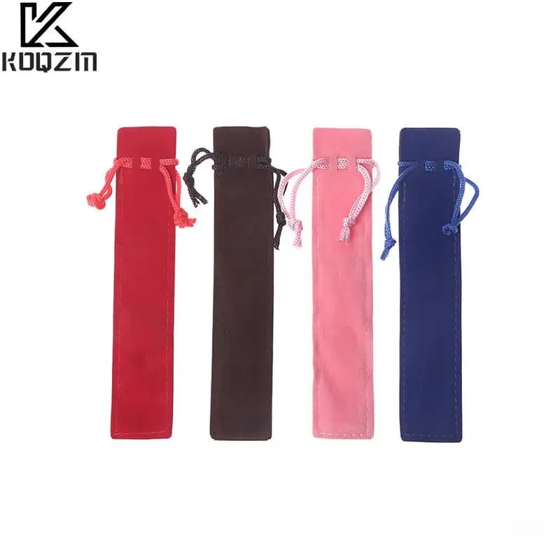 Astuccio portapenne con coulisse in velluto da 5 pezzi astuccio piccolo in tessuto per un regalo di conservazione della penna